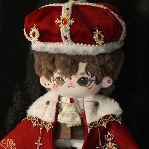 Royal King Doll Costume Victoria Emperor Figurine Crown Cape Lolita Clothes